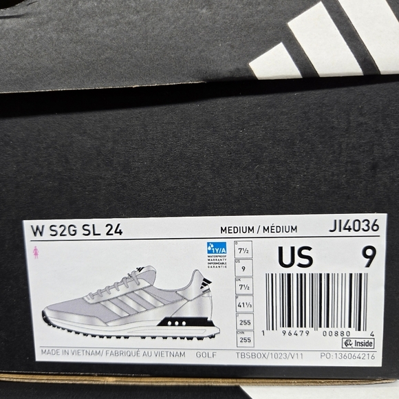 New adidas S2G 24 Spikeless Golf Grey Silver Metallic Women's Shoes Size 9 - Picture 8 of 8